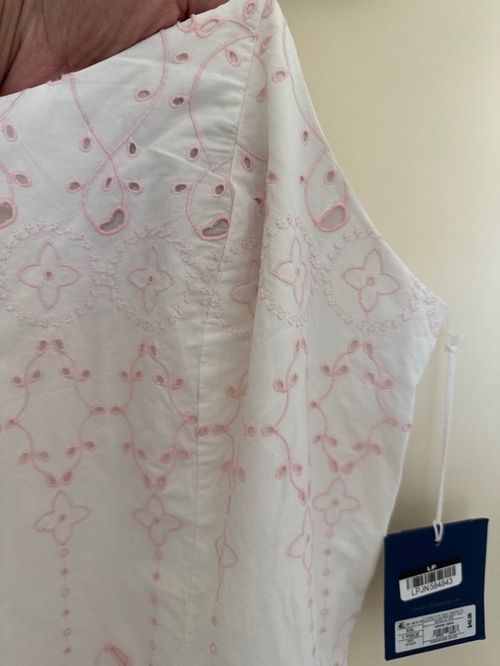 Roller Rabbit x Target White Eyelet Summer Dress with Pink Embroidery size XXL - Picture 4 of 7